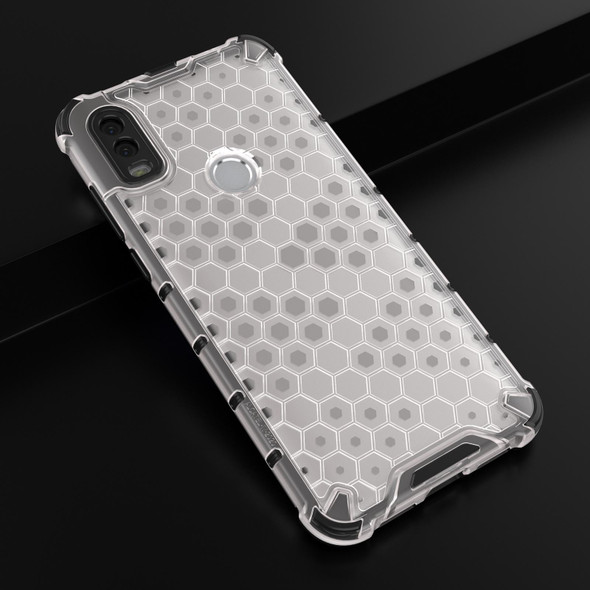 Alcatel 1V (2020) Shockproof Honeycomb PC + TPU Case(White)