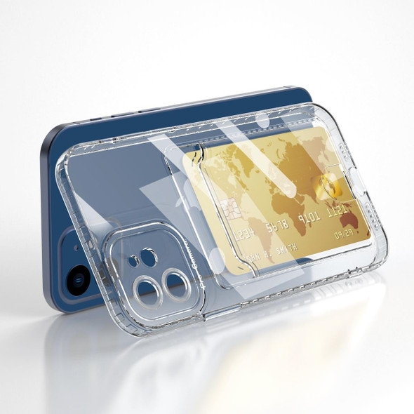 Card Bag Shockproof Transparent Phone Case - iPhone 12 mini