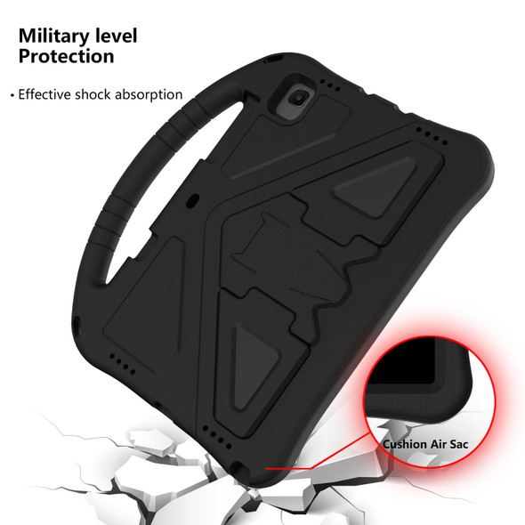Galaxy Tab S6 Lite P610/P615 EVA Flat Anti Falling Protective Case Shell with Holder(Black)