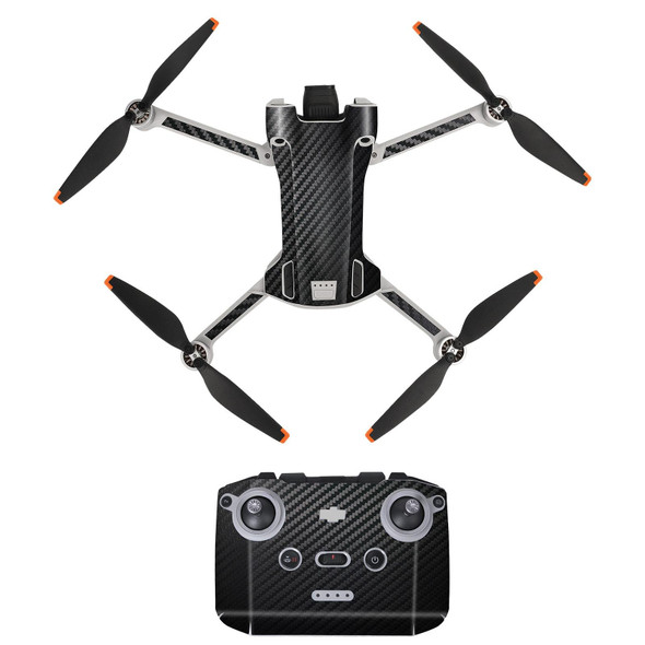 Sunnylife Drone+Remote Control Protective Sticker - DJI Mini 3 Pro Standard  Version(Carbon Black)