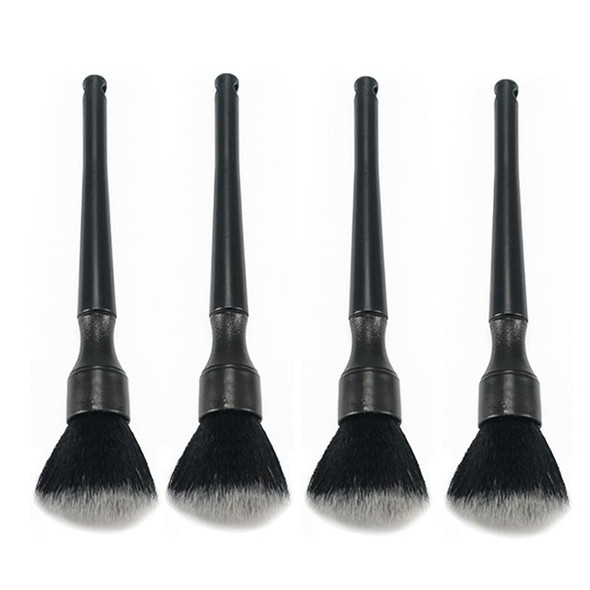 4 PCS Car Details Soft Bristle Interior Brush Crevice Cleaning Brush, Style: Long Black Handle