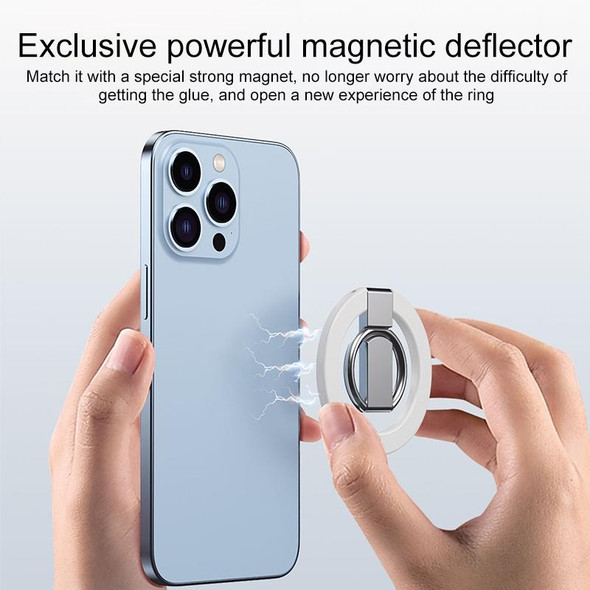 MagSafe Magnetic Adhesive Free Double Joint Ring Holder - iPhone 13 Series / iPhone 12 Series(Blue)