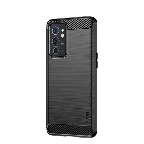 OnePlus Nord 2T MOFI Gentleness Series Brushed Texture Carbon Fiber Soft TPU Case(Black)