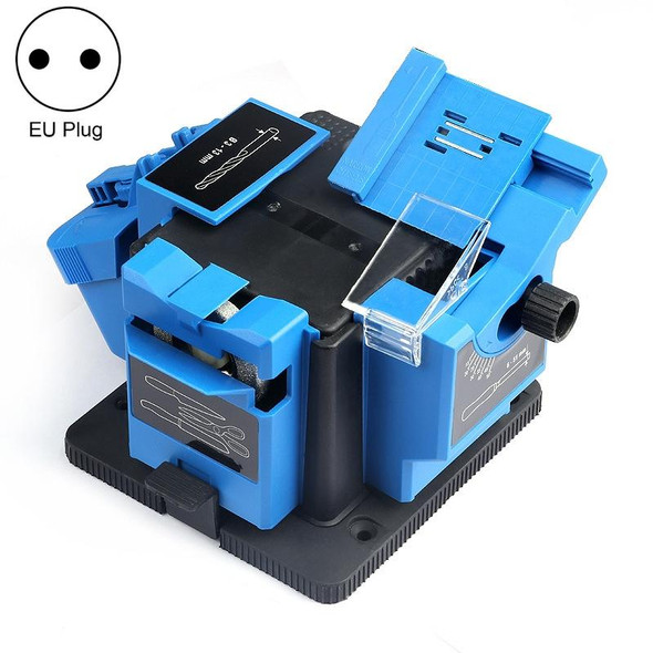 Electric Household Knife Sharpener Scissors Fruit Knife Drill Bit Sharpener(Blue EU Plug)