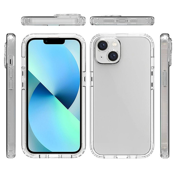 Full Body Shockproof Clear Gradient Phone Case - iPhone 14 (Blue)