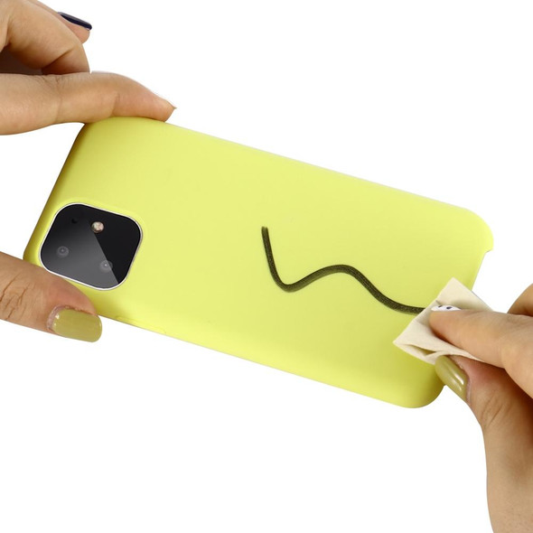 iPhone 11 Pro Solid Color Liquid Silicone Shockproof Case (Yellow)