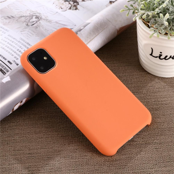 iPhone 11 Pro Solid Color Liquid Silicone Shockproof Case (Melon Red)