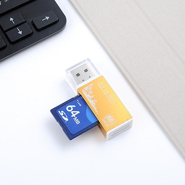 Multi in 1 Memory SD Card Reader for Memory Stick Pro Duo Micro SD,TF,M2,MMC,SDHC MS Card(Blue)