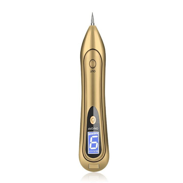 SONGSUN X2 Professional Portable Skin Spot Tattoo Freckle Removal Machine Mole Dot Removing Laser Plasma Beauty Care Pen with LCD Display Screen & 9 Gears Adjustment(Gold)