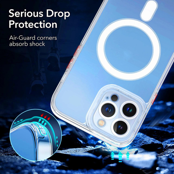 Cat-eye TPU + Acrylic Magsafe Phone Case - iPhone 12 Pro(Blue)