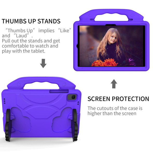 Samsung Galaxy Tab A8 10.5 2021 X200 / X205 Thumb Bracket EVA Shockproof Tablet Case(Purple)