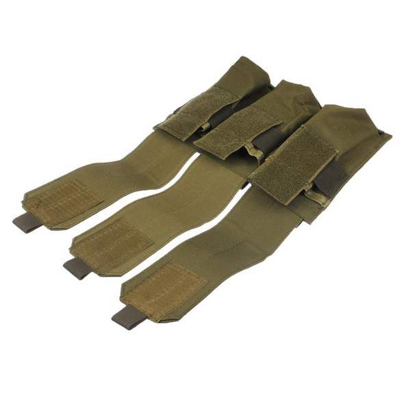 Triple Canvas Clips Pouch with Hook and Loop Fastener & Quick Release Buckles(Army Green)