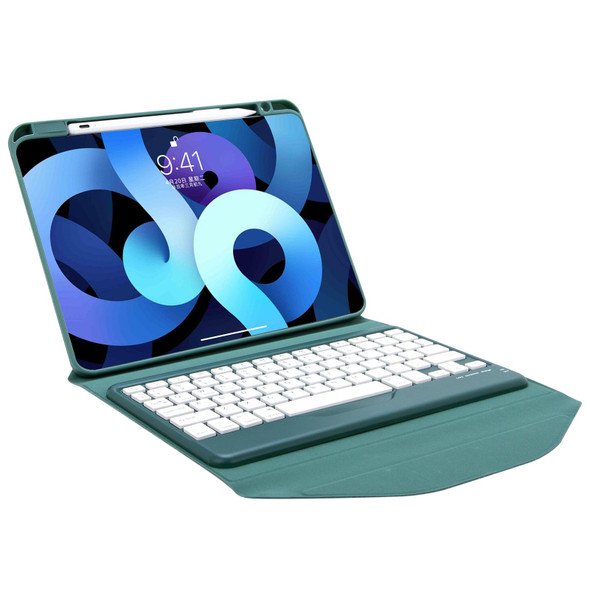 Z11B Pen Slot Bluetooth Keyboard Leather Tablet Case - iPad Pro 11 2021/2020/2018 (Green)