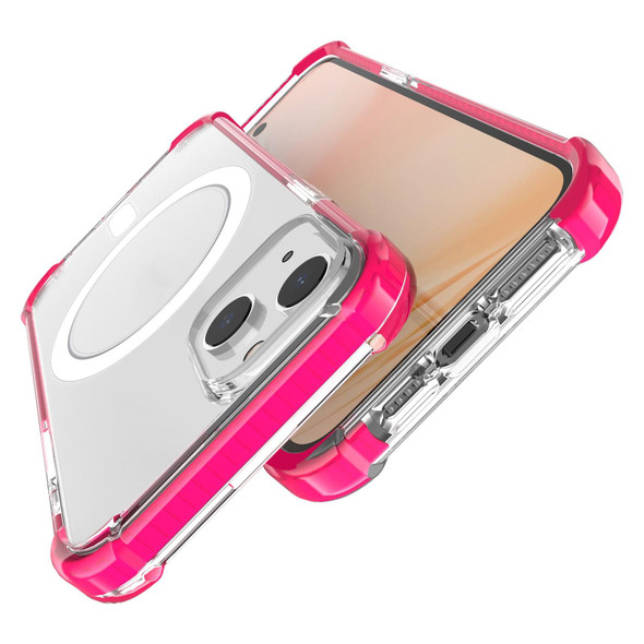 Magsafe Magnetic Acrylic Shockproof Phone Case - iPhone 14(Rose Red)