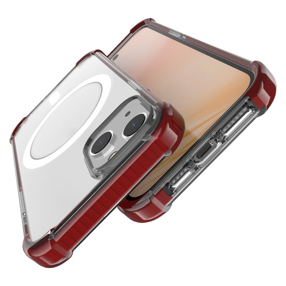 Magsafe Magnetic Acrylic Shockproof Phone Case - iPhone 14(Wine Red)