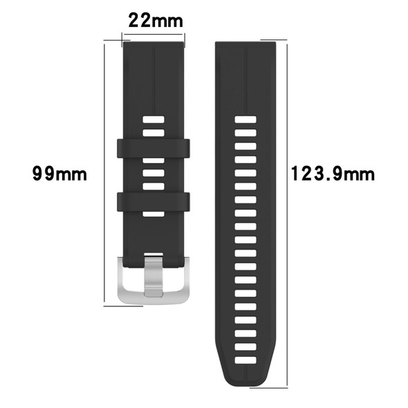 Garmin Descent G1 22mm Silicone Sports Watch Band(White)