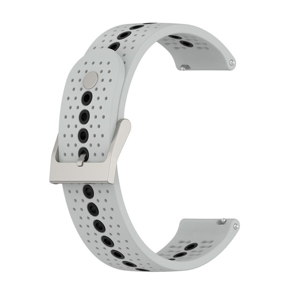 Garmin Forerunner 645 Music 20mm Silicone Watch Band(Grey Black)