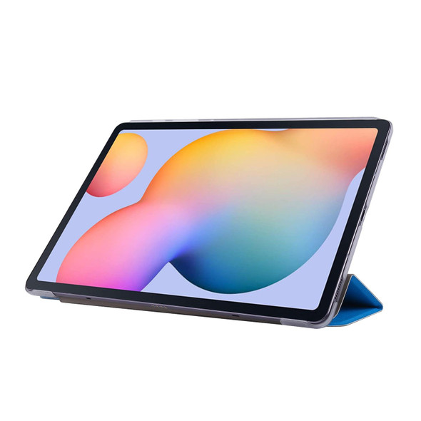 Samsung Galaxy Tab S8 / Tab S7 Silk Texture Flip Leather Tablet Case(Sky Blue)
