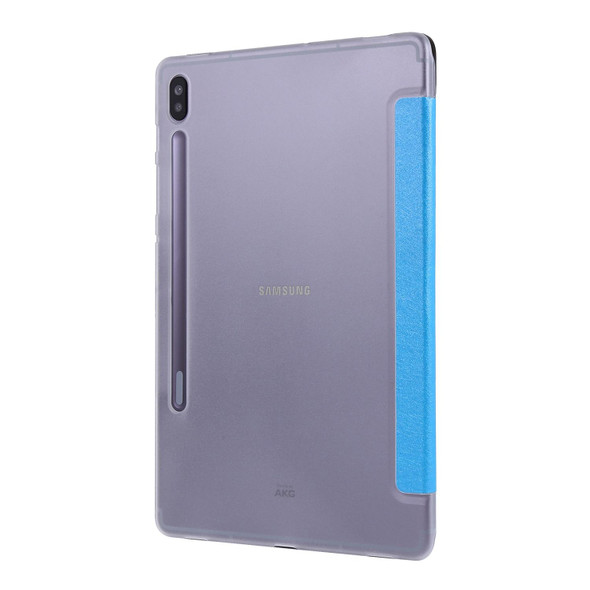 Samsung Galaxy Tab S8 / Tab S7 Silk Texture Flip Leather Tablet Case(Sky Blue)