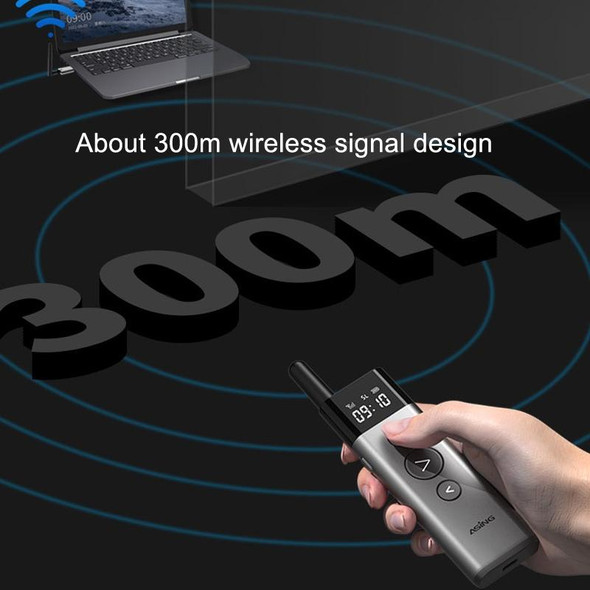 ASiNG A10 Green Light PPT Page Turning Pen Remote Control Presentation Pen, Capacity: 128M (Gray)