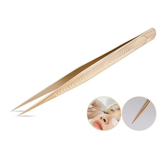 Eyelash Clip Eyelash Tweezers High Precision Eyelash Extension Tool(Peacock Tweezers)