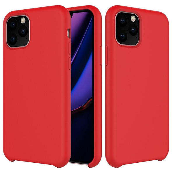 Solid Color Liquid Silicone Shockproof Case - iPhone 11 Pro(Red)