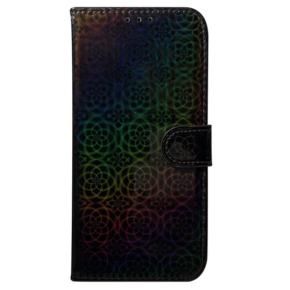 Motorola Moto G52 Colorful Magnetic Buckle Leather Phone Case(Black)