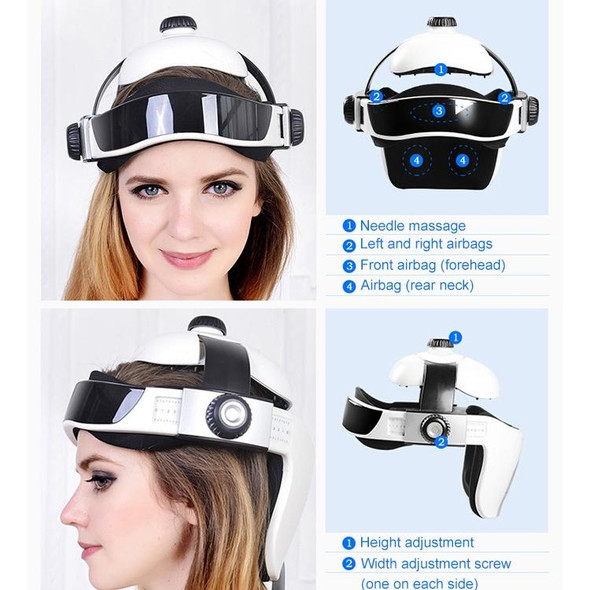 Electronic Air Pressure Head Massager, Relaxed Music Helmet Massager, EU Plug