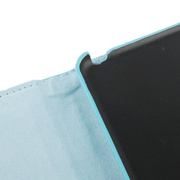 Litchi Texture 360 Degrees Rotation Leather Tablet Case with Holder for iPad Air / Air 2 / iPad 9.7 2017 / iPad 9.7 2018(Blue)