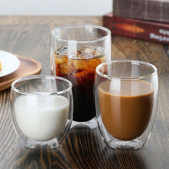 Double Wall Glass Mug - Set of 2