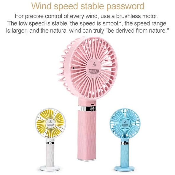 S8 Portable Mute Handheld Desktop Electric Fan, with 3 Speed Control (Purple)