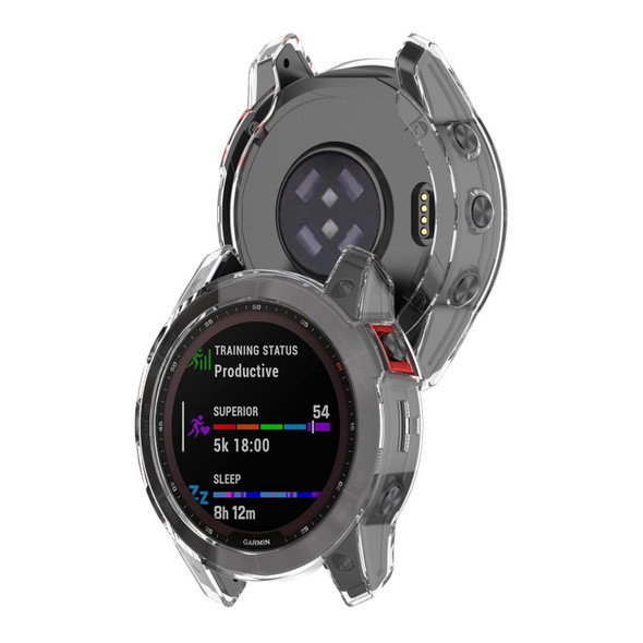 Garmin Epix Gen2 Non-full Coverage Hollow TPU Watch Case(Transparent White)