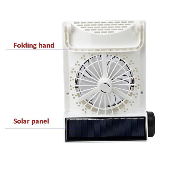 Four-In-One Solar Fan With Lamp Flashlight Function,CN Plug(Blue)