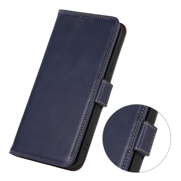 Sony Xperia 1 IV Crazy Horse Top Layer Cowhide Leather Phone Case(Blue)