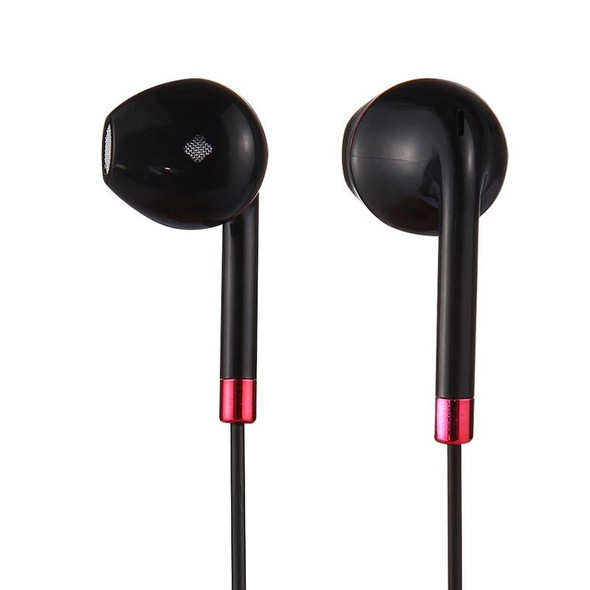 Black Wire Body 3.5mm In-Ear Earphone with Line Control & Mic, - iPhone, Galaxy, Huawei, Xiaomi, LG, HTC and Other Smart Phones(Red)