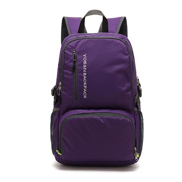 YOBAN Y-1448 Lightweight Outdoor Sports Folding Backpack Waterproof Cycling Hiking Camping Travel Backpack(Purple)