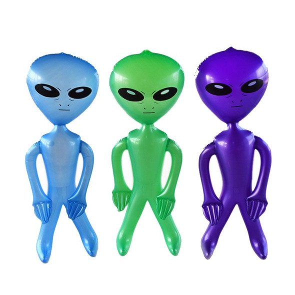 Balloon Model Photography Props Inflatable Alien KTV Bar Doll Balloon Halloween Party Doll Balloon, Colour: Blue(90cm)