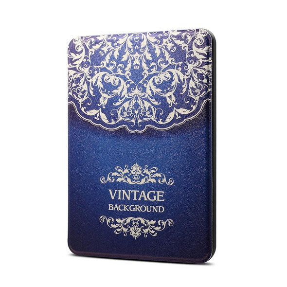 European Flower Vine Pattern Horizontal Flip PU Leatherette Protective Case for Amazon Kindle Paperwhite 4 (2018), with Sleep & Wake-up Function