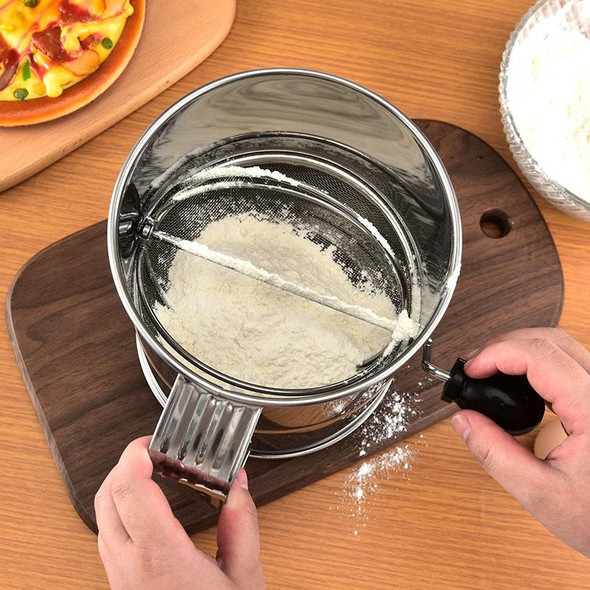 Hand-crank Oblique Flour Sieve Kitchen Baking Tools, Specification: Style Three