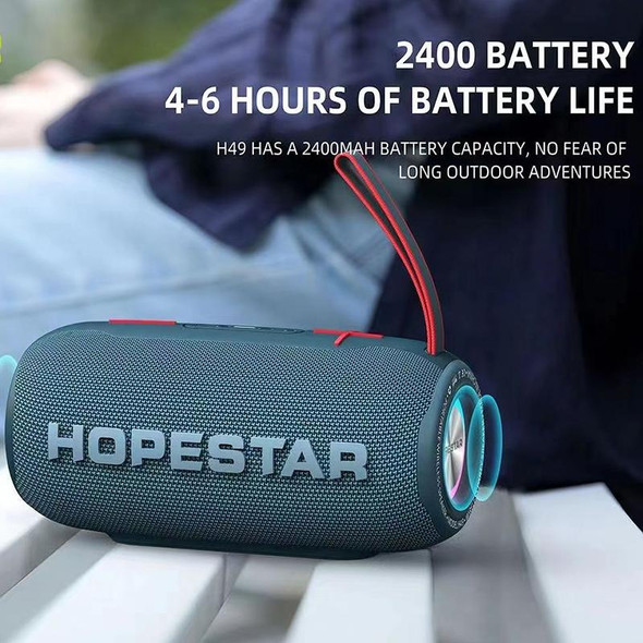 HOPESTAR H49 RGB Light TWS Waterproof Wireless Bluetooth Speaker(Blue)