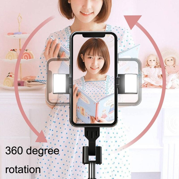 Phone Live Bracket Bluetooth Selfie Tripod, High: 104CM (Aluminum Alloy + Dual Fill Lights)