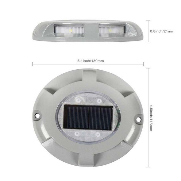 LED Solar Powered Embedded Ground Lamp IP68 Waterproof Outdoor Garden Lawn Lamp(Black)