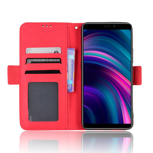 BLU J9L Skin Feel Calf Pattern Leatherette Phone Case(Red)