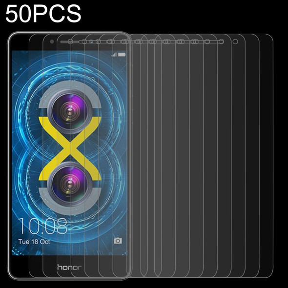 50 PCS 0.26mm 9H 2.5D Tempered Glass Film - Honor 6x