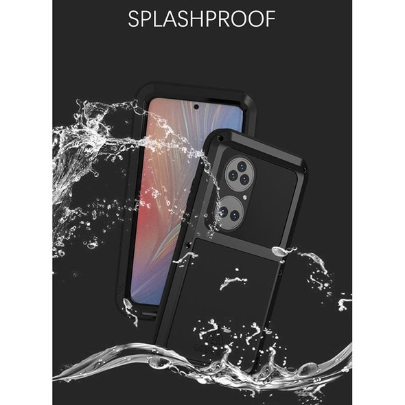 Huawei P50 Pro LOVE MEI Metal Shockproof Waterproof Dustproof Protective Phone Case without Glass(Black)