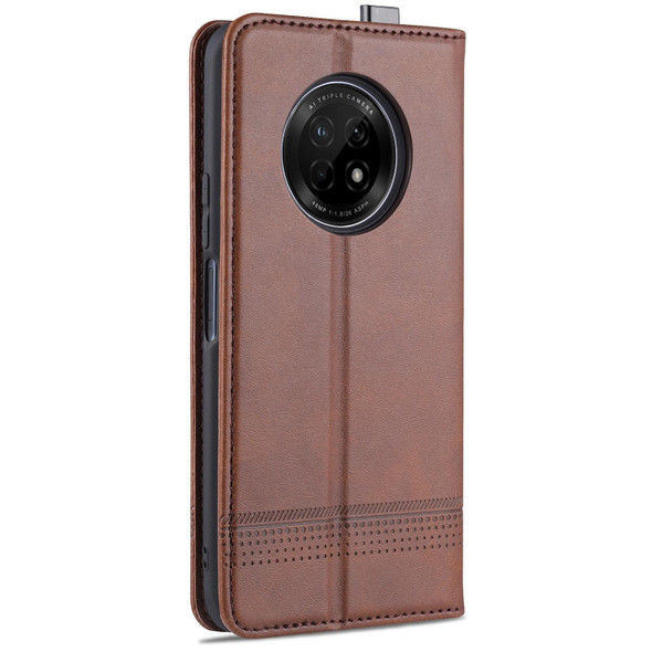 Huawei Enjoy 20 Plus 5G AZNS Magnetic Calf Texture Horizontal Flip Leather Case with Card Slots & Holder & Wallet(Dark Brown)
