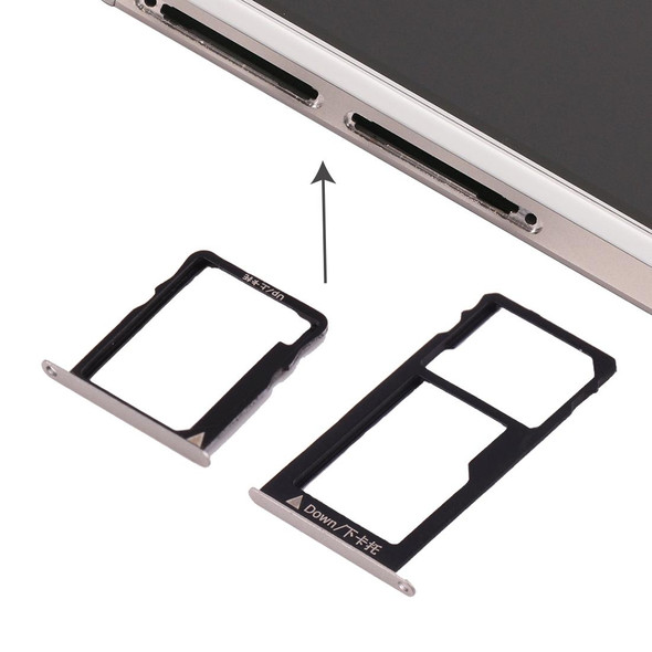 Huawei Honor 5X / GR5 Micro SIM Card Tray + Nano SIM & Micro SD Card Tray(Silver)