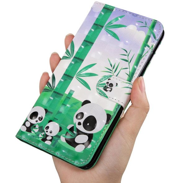 3D Painting Pattern Coloured Drawing Horizontal Flip TPU + PU Leatherette Case with Holder & Card Slots & Wallet - Huawei  P30 Pro(Bamboo Panda)