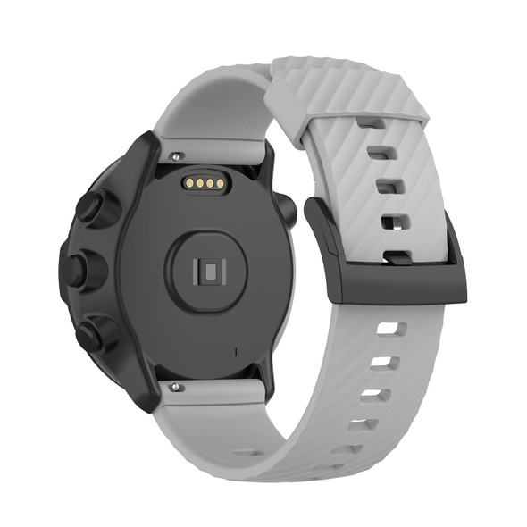 Suunto 7 24mm Solid Color Silicone Watch Band(Grey)