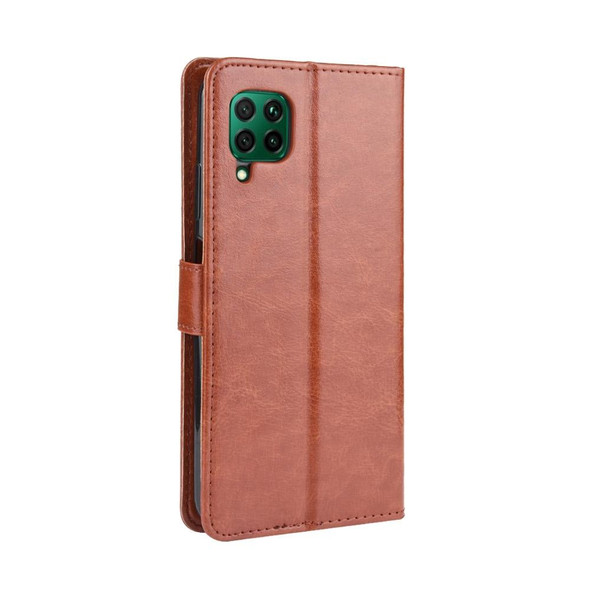 Huawei P40 Lite / Nova 6 SE Retro Crazy Horse Texture Horizontal Flip Leather Case with Holder & Card Slots & Photo Frame(Brown)